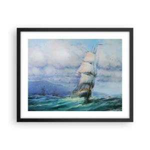 Plakat w czarnej ramie - Pomyślnych wiatrów - 50x40 cm