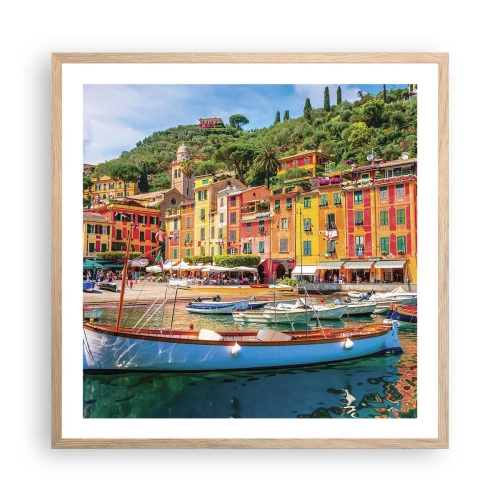 Plakat w ramie jasny dąb - Włoskie przedpołudnie - 60x60 cm