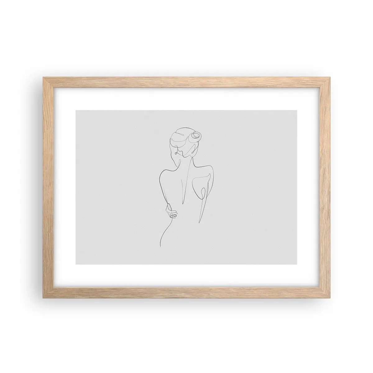 Plakat w ramie jasny dąb - Muzyka ciała - 40x30 cm