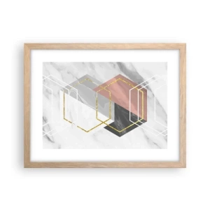 Plakat w ramie jasny dąb - Kompozycja łańcuchowa - 40x30 cm
