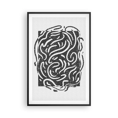 Plakat w czarnej ramie - Abstrakcja: taniec radości - 61x91 cm