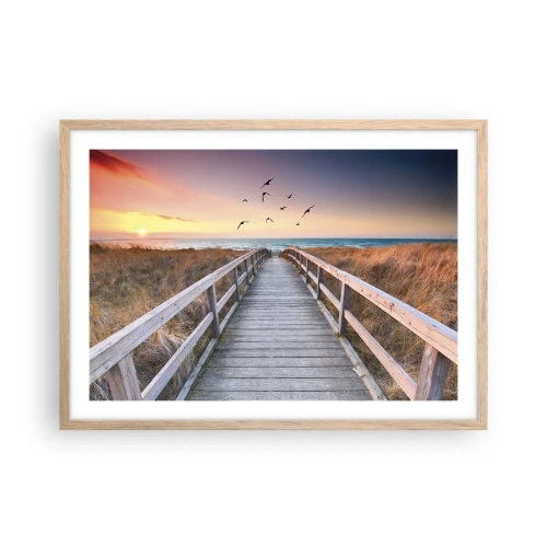 Plakat w ramie jasny dąb - Przestrzeń wzlotów - 70x50 cm