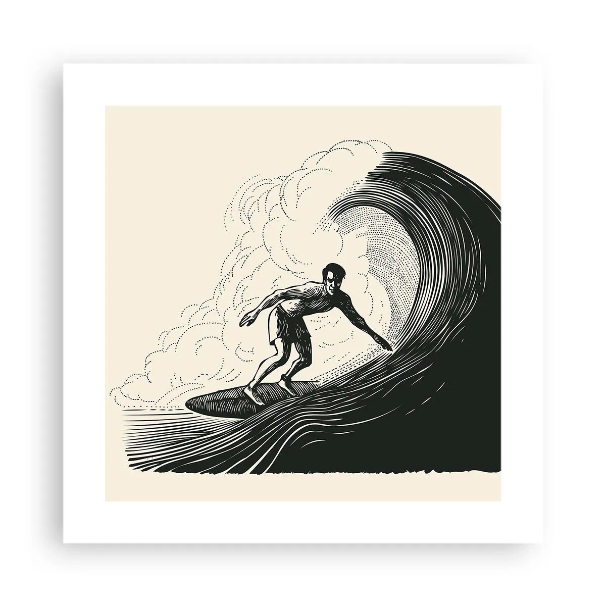 Plakat - Król fali - 40x40 cm