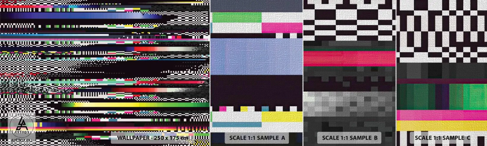 Fototapeta Próbka Premium Canvas - Obraz konrolny rzeczywistości - Abstrakcja, Sztuka, Cyfrowy Szum - 100x30 cm