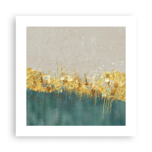 Plakat - Złota granica - 40x40 cm