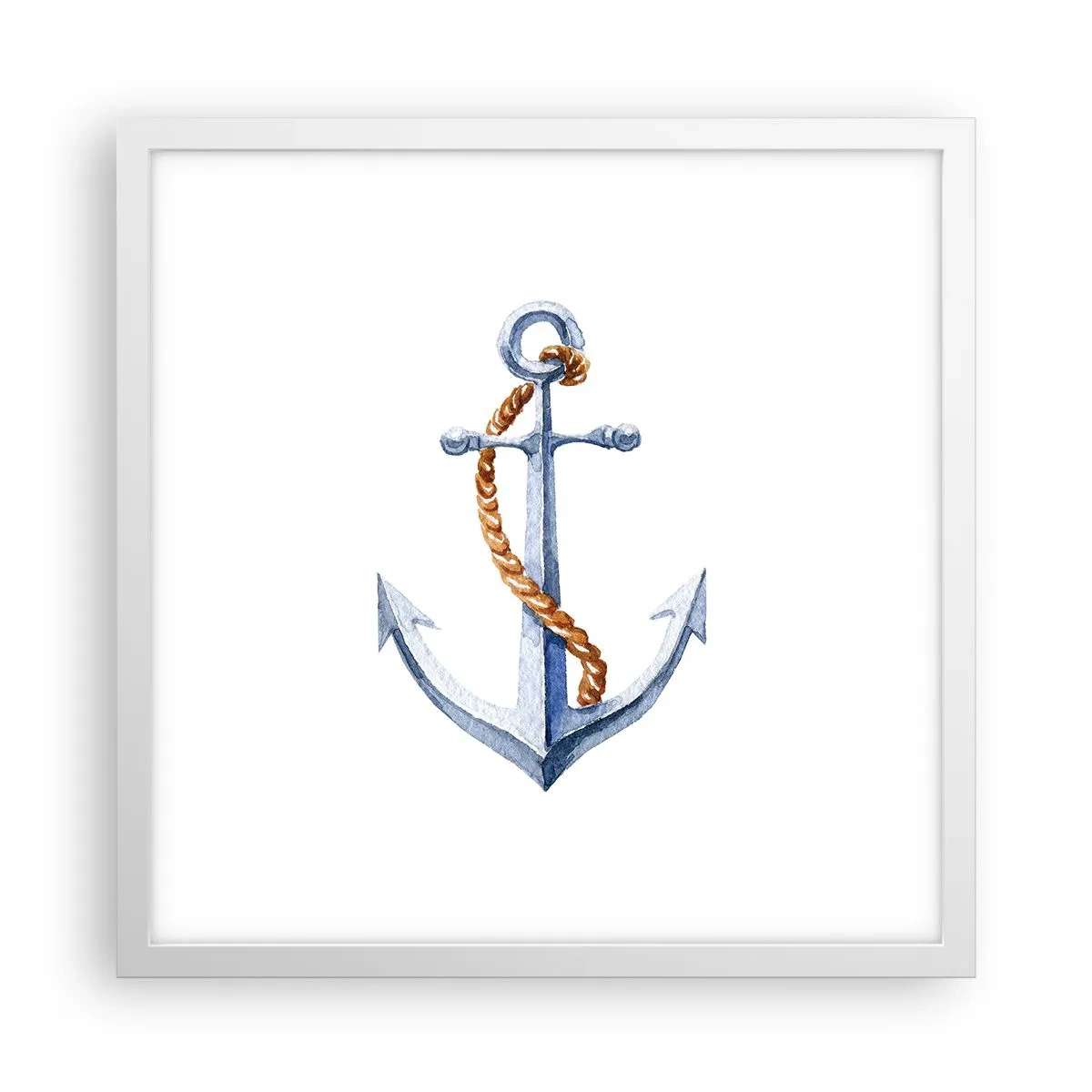 Plakat w białej ramie - Ahoj przygodo! - 40x40 cm