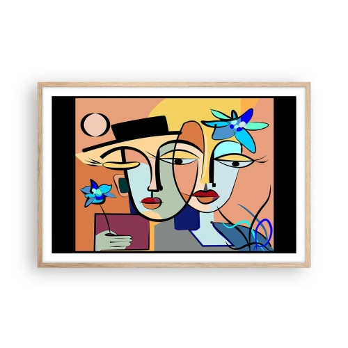Plakat w ramie jasny dąb - Picassowskie randez vous - 91x61 cm