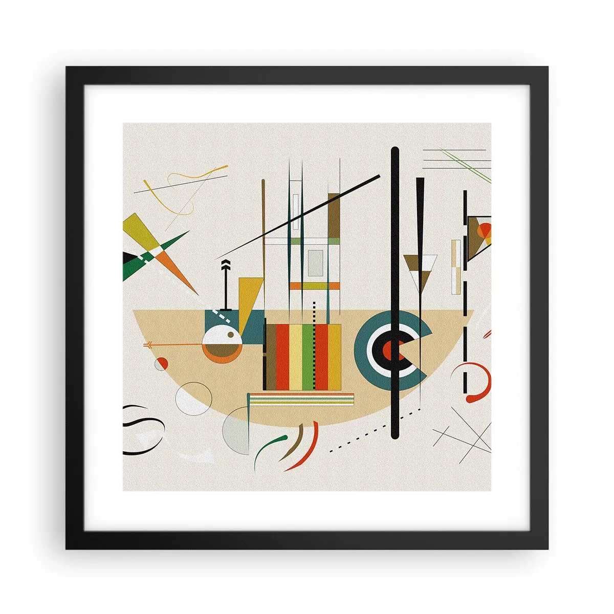 Plakat w czarnej ramie - I świat się śmieje - 40x40 cm