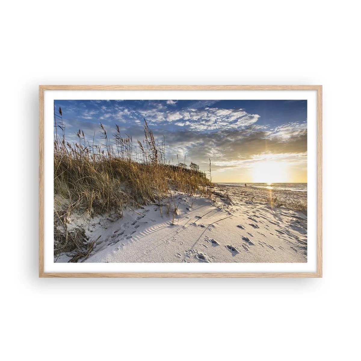 Plakat w ramie jasny dąb - Zaproszenie na spacer - 91x61 cm