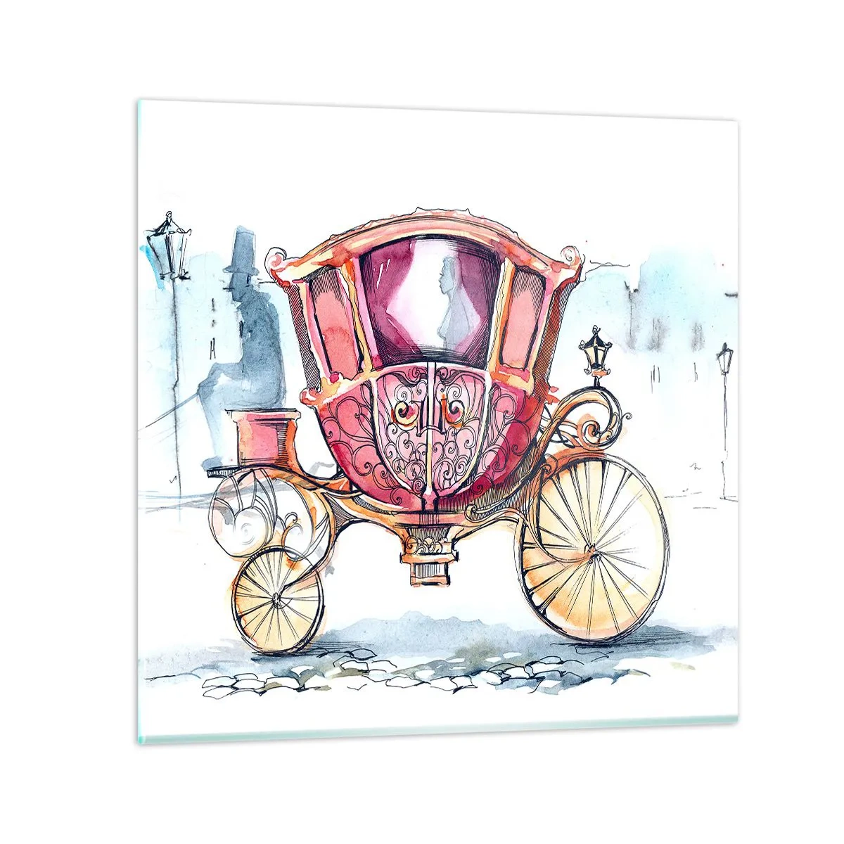 Obraz na szkle - Do ślubu czy na bal? - 30x30 cm