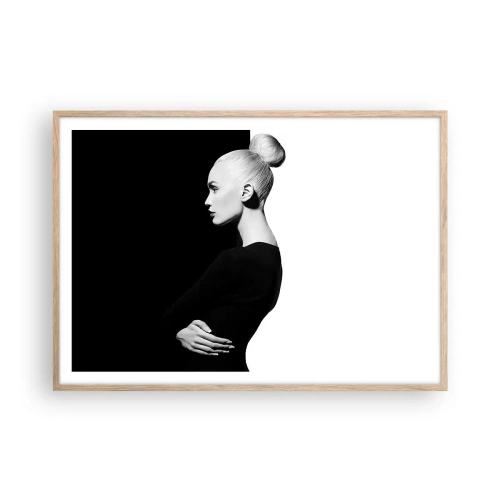 Plakat w ramie jasny dąb - Po prostu kobieta - 100x70 cm