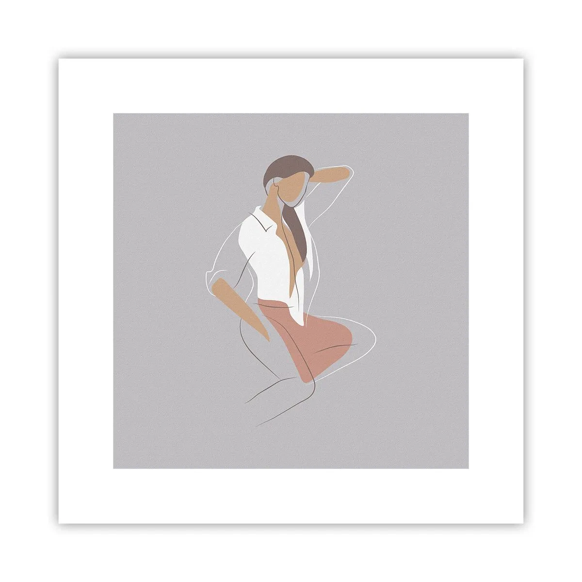 Plakat - Zarys wdzięku - 30x30 cm