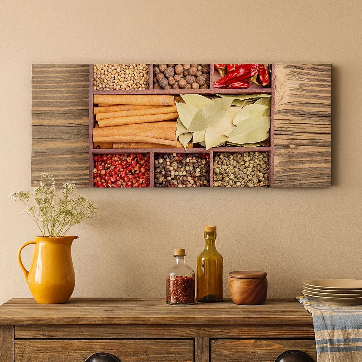 Obraz na płótnie - Porządek kształtów, bukiet aromatów - 100x40 cm