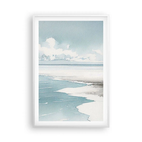 Plakat w białej ramie - Łagodny przypływ - 61x91 cm