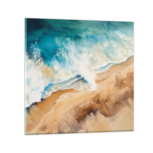 Obraz na szkle - Powracająca fala - 30x30 cm
