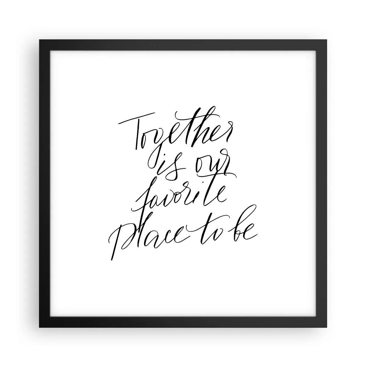 Plakat w czarnej ramie - Też to czujesz? - 40x40 cm