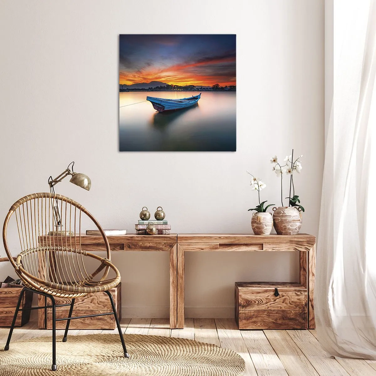 Obraz na płótnie - Nadchodzi dobra noc - 70x70 cm