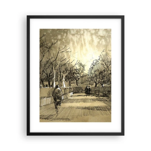 Plakat w czarnej ramie - Piórkiem zatrzymana chwila - 40x50 cm