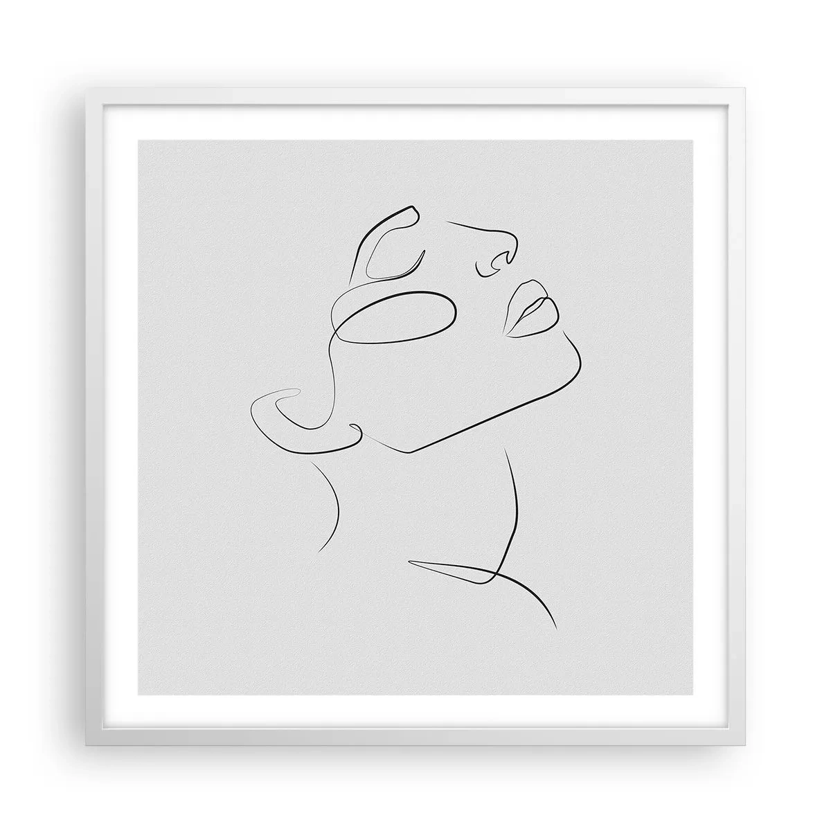 Plakat w białej ramie - Meandry marzenia - 60x60 cm