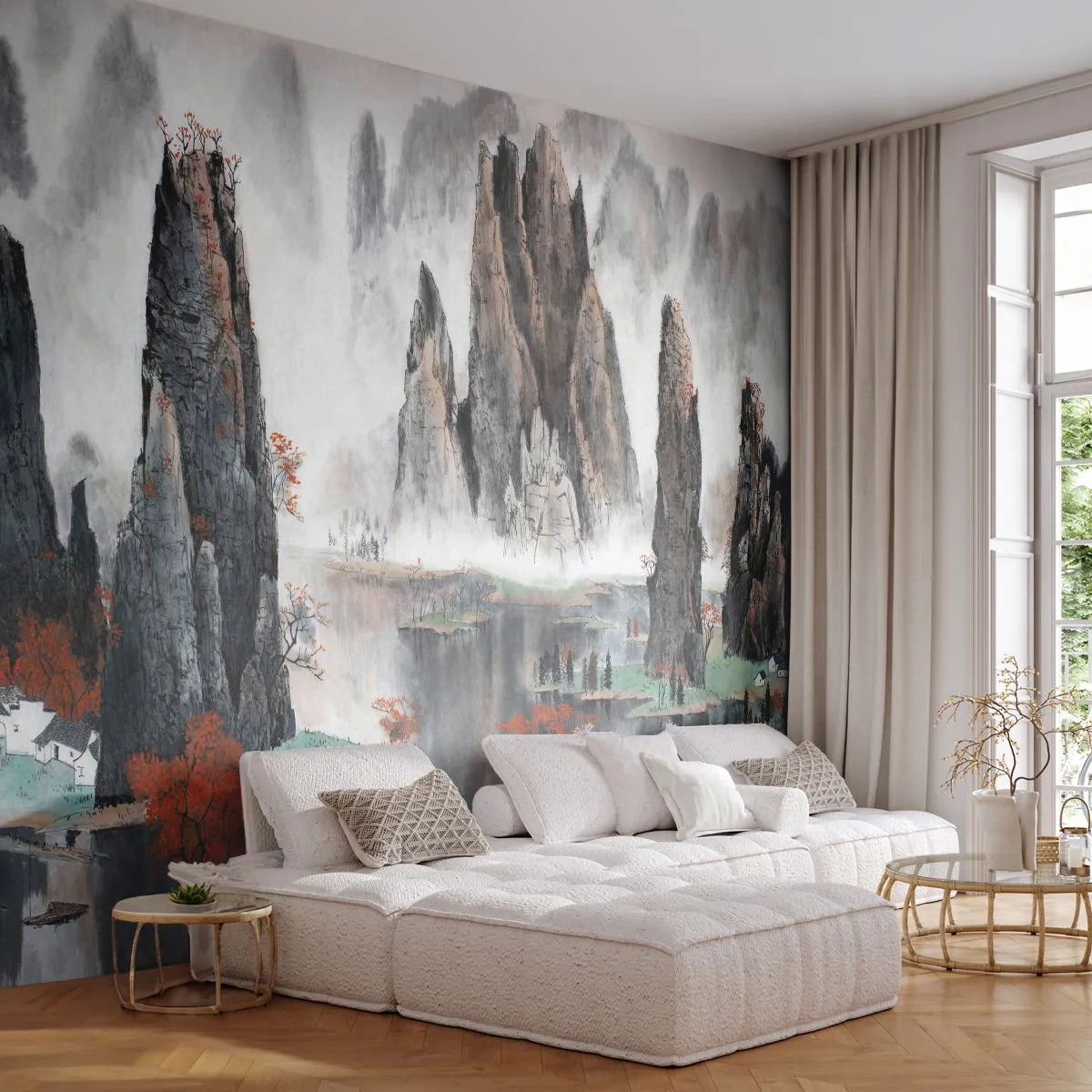 Fototapeta Standard Eco - Potężni opiekunowie - Abstrakcja, Fantasy, Krajobraz - 500x350 cm