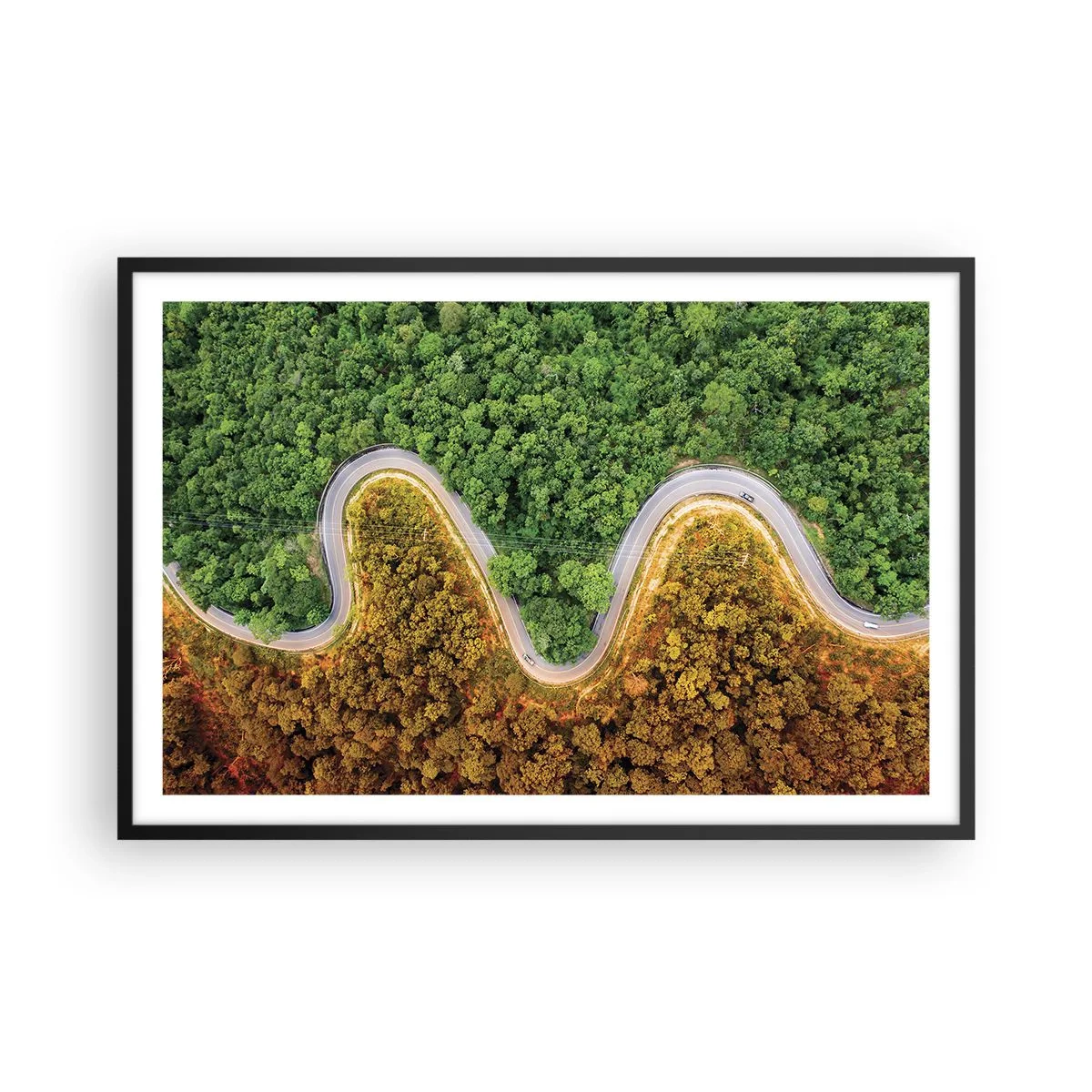 Plakat w czarnej ramie - Granice i przełomy - 91x61 cm