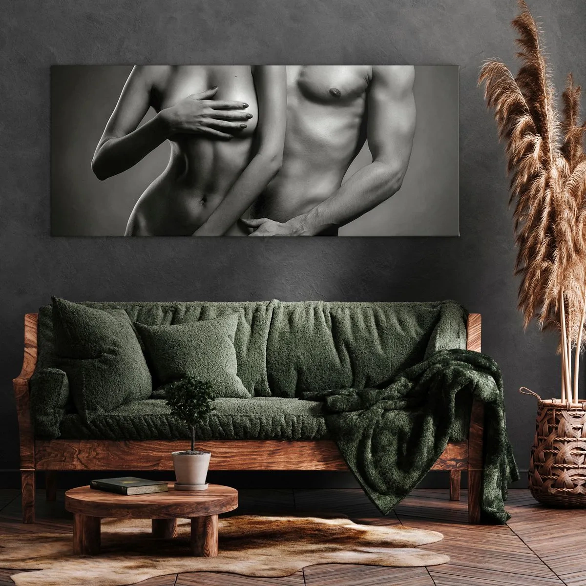 Obraz na płótnie - Adam i Ewa - 100x40 cm