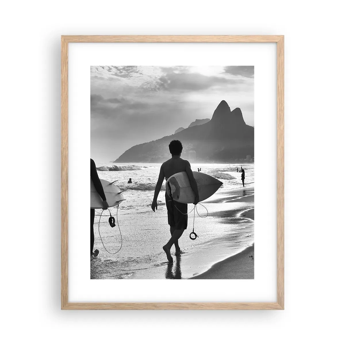 Plakat w ramie jasny dąb - Samba na jedną falę - 40x50 cm