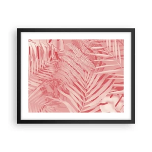 Plakat w czarnej ramie - Różowy koncept - 50x40 cm