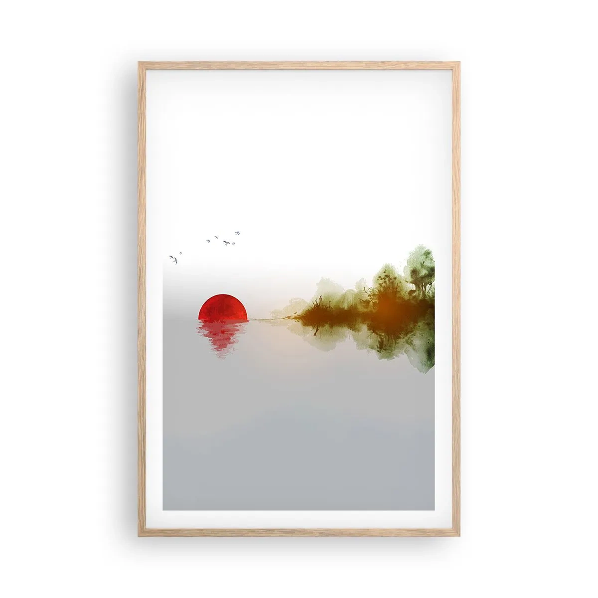 Plakat w ramie jasny dąb - Obietnica spokoju - 61x91 cm