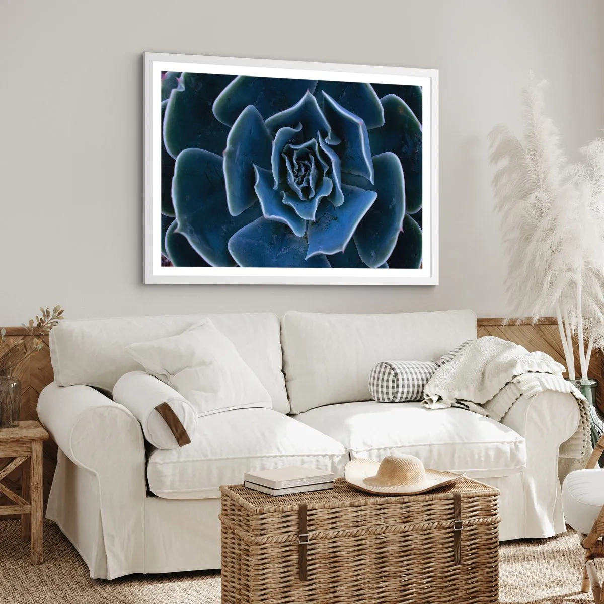 Plakat w białej ramie - Kwiat pustyni - 40x30 cm