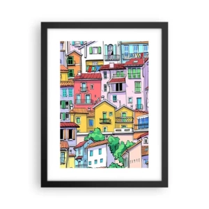 Plakat w czarnej ramie - Wesołe miasto - 30x40 cm