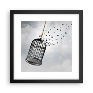 Plakat w czarnej ramie - Wiara...Nadzieja...Wolność! - 30x30 cm