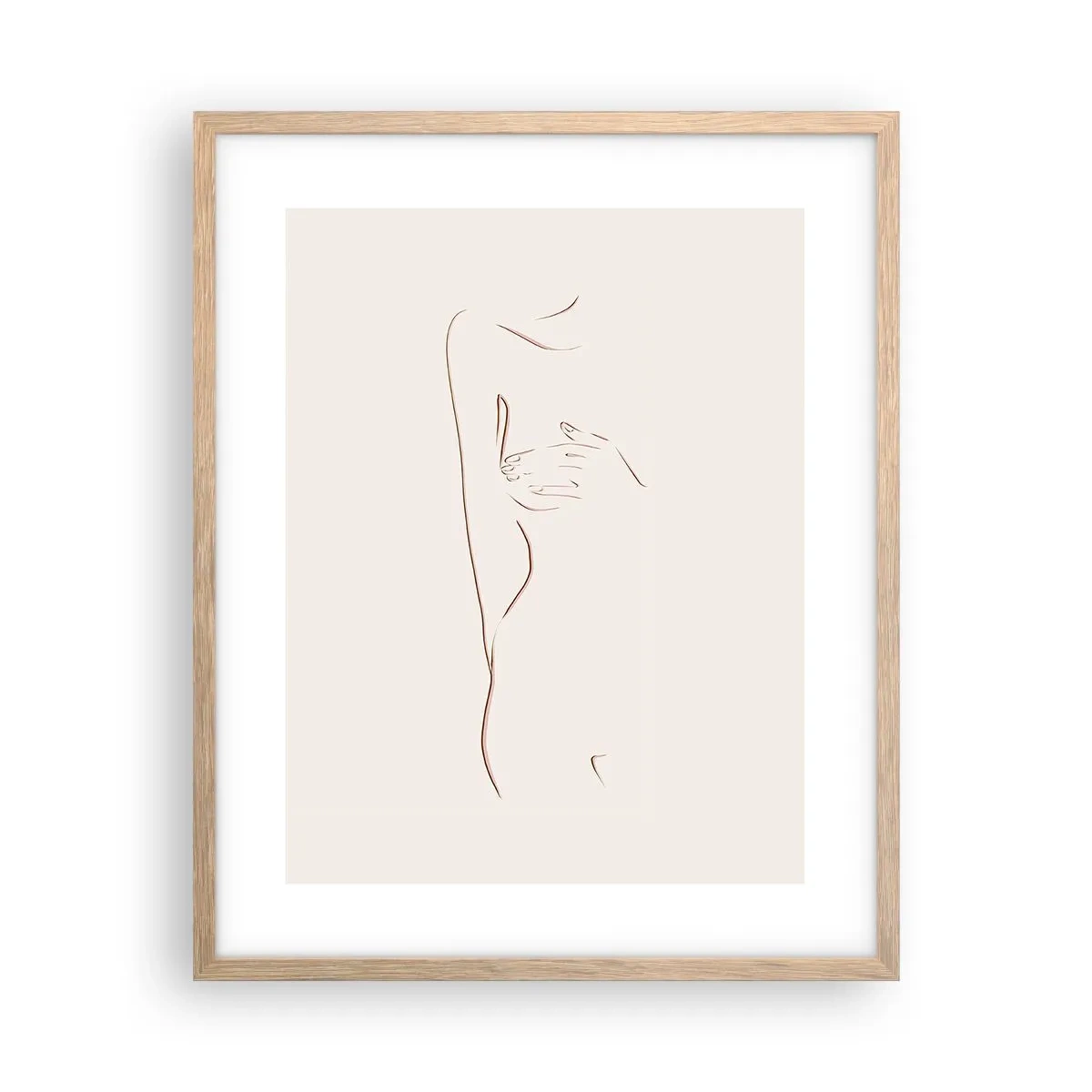 Plakat w ramie jasny dąb - Kształt pragnienia - 40x50 cm