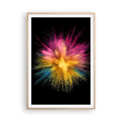 Plakat w ramie jasny dąb - Narodziny barw  - 70x100 cm