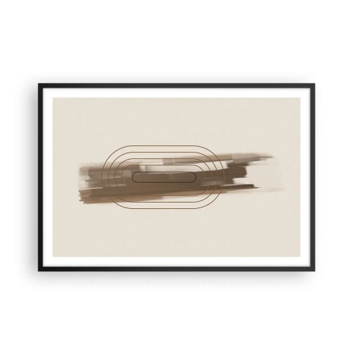 Plakat w czarnej ramie - Powiew szarości - 91x61 cm