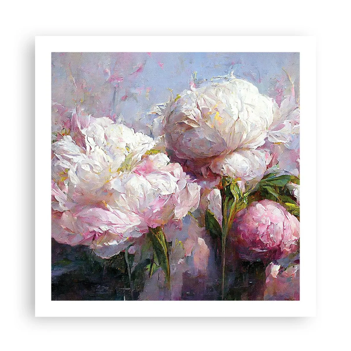 Plakat - Kipiący życiem bukiet - 60x60 cm
