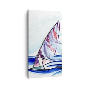 Obraz na płótnie - Z wiatrem w rytmie fal - 55x100 cm