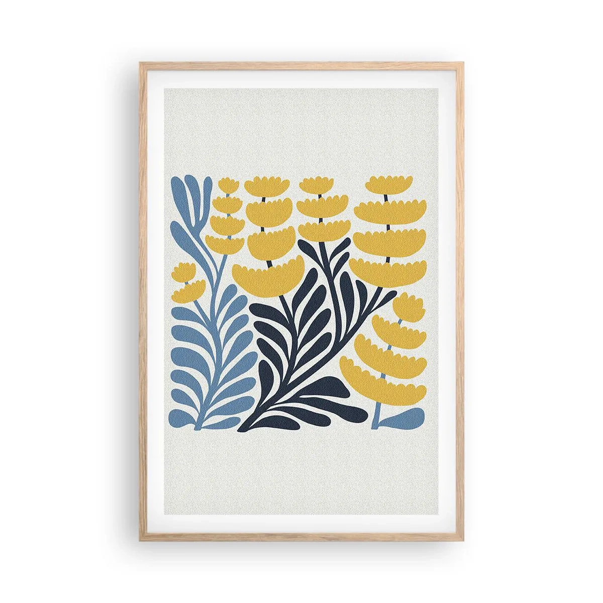 Plakat w ramie jasny dąb - Słoneczna rabata - 61x91 cm