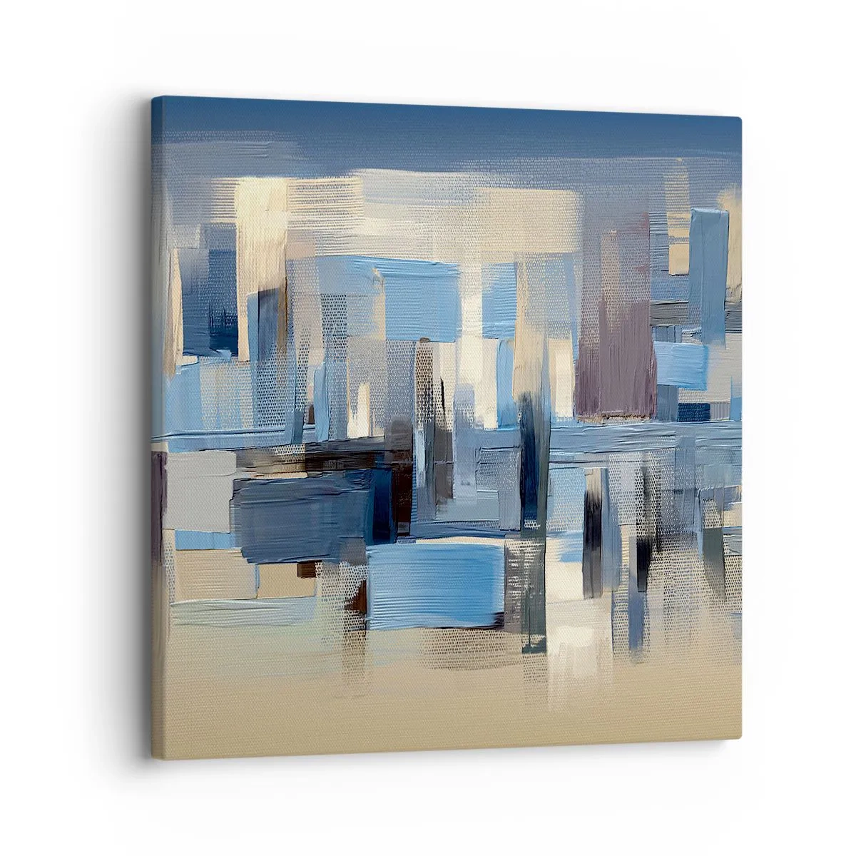 Obraz na płótnie - Błękitna konstrukcja - 30x30 cm