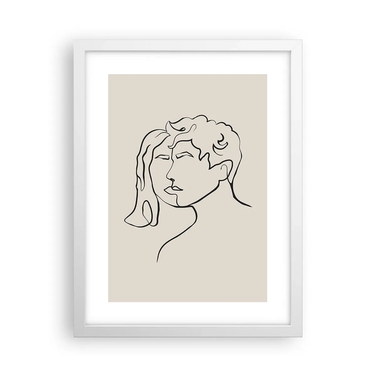 Plakat w białej ramie - I stała się jedność - 30x40 cm