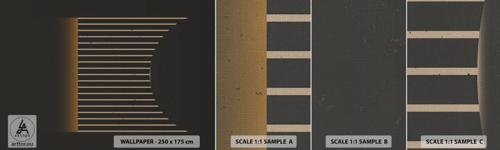 Fototapeta Próbka Premium Canvas - Zbadać ciemność - Abstrakcja, Sztuka, Lineart - 100x30 cm