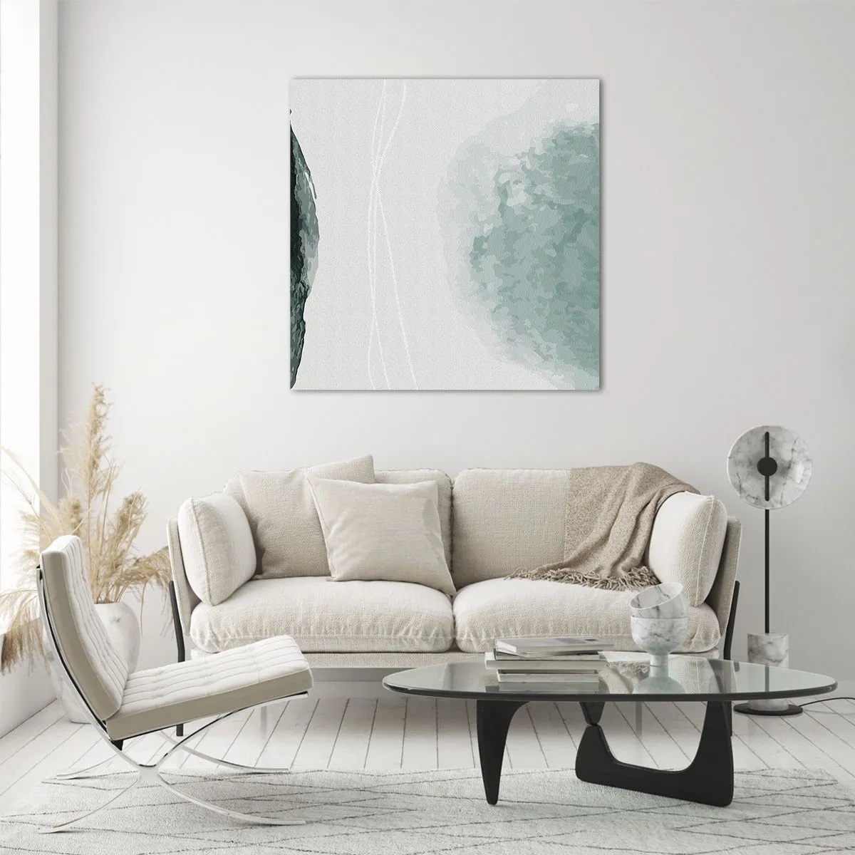 Obraz na szkle - Spotkanie z mgłą - 40x40 cm