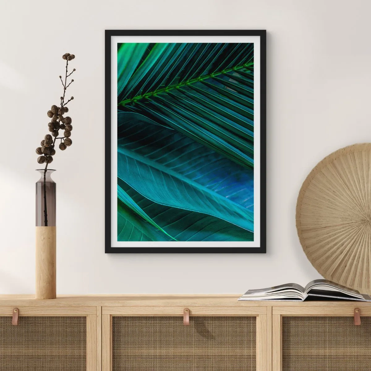 Plakat w czarnej ramie - Anatomia zieleni - 30x40 cm