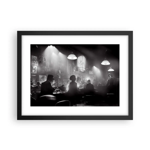 Plakat w czarnej ramie - W jazzowym klimacie - 40x30 cm