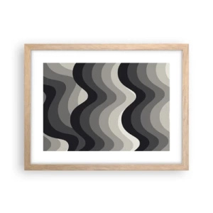 Plakat w ramie jasny dąb - Fala za falą - 40x30 cm