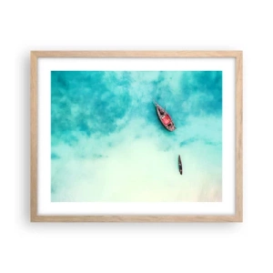 Plakat w ramie jasny dąb - Bo na plażach Zanzibaru, kiedy nadmiar wód… - 50x40 cm