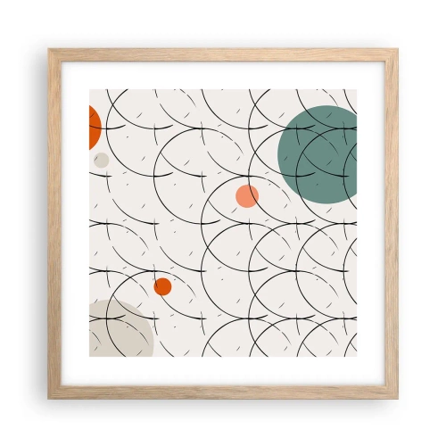Plakat w ramie jasny dąb - W pop-artowym duchu - 40x40 cm