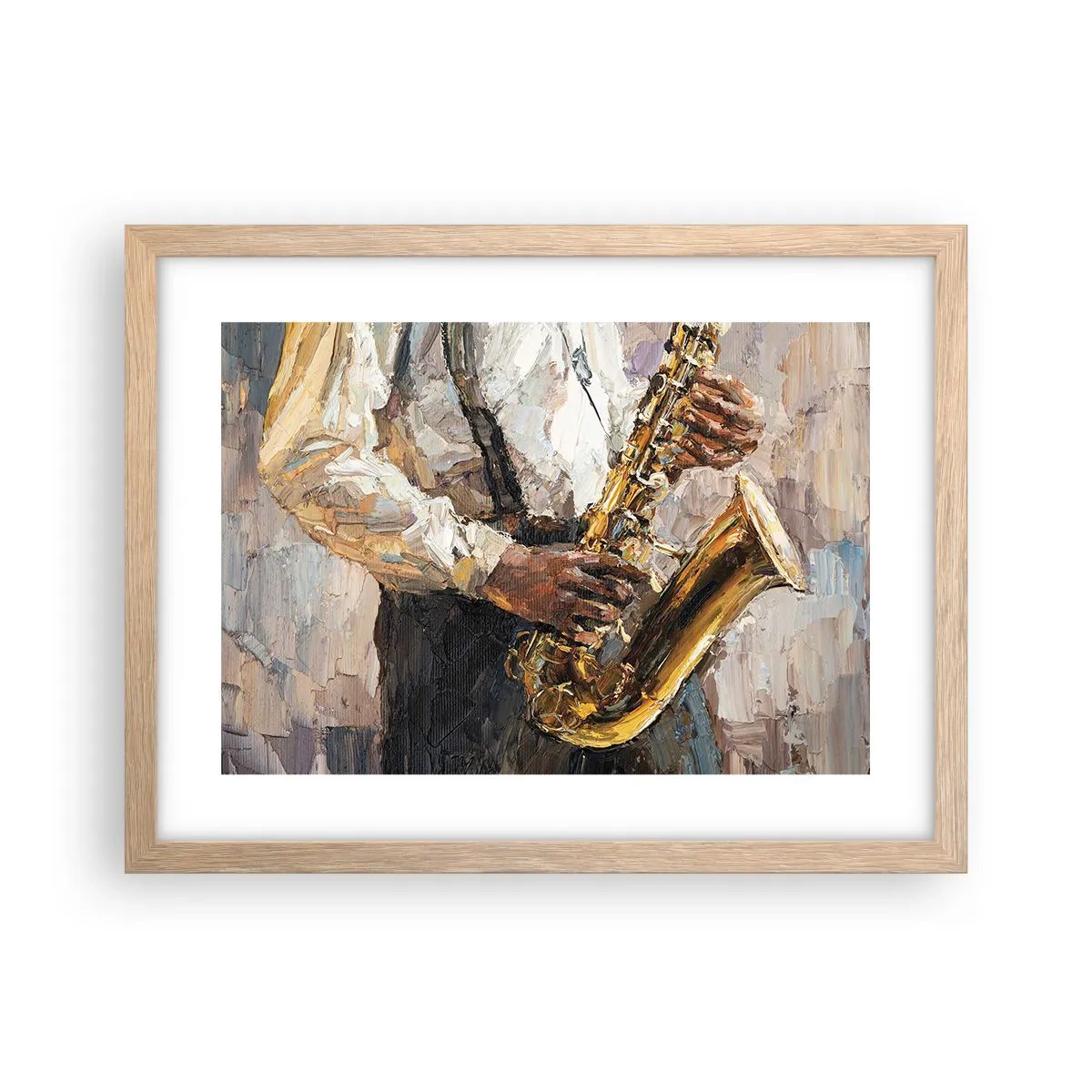 Plakat w ramie jasny dąb - Czas na solo - 40x30 cm