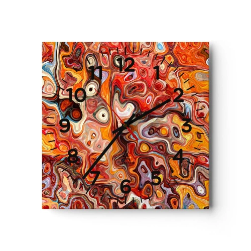 Zegar ścienny - Gdyby orzechy rozpływały się w miodzie - 30x30 cm