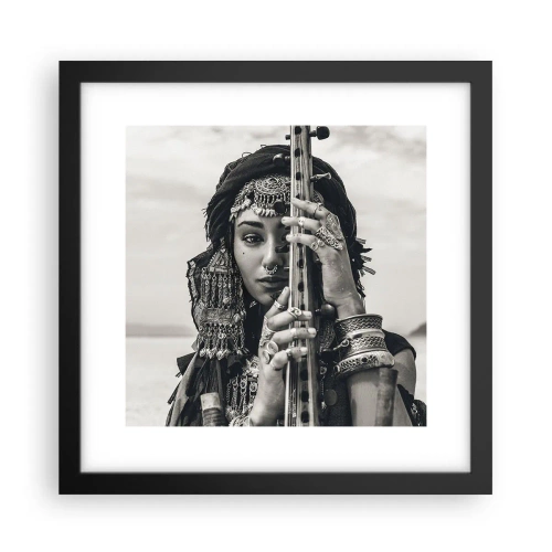 Plakat w czarnej ramie - Sama muzyka orientu - 30x30 cm